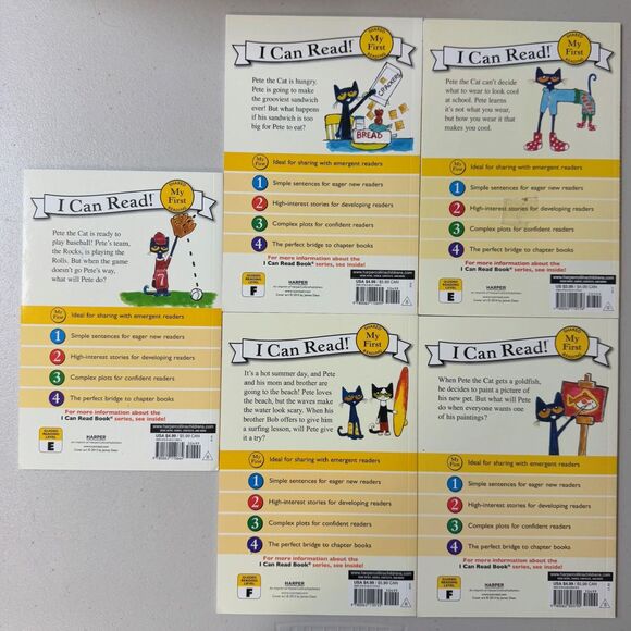 Pete Cat 5 Book Set Early Reader I Can Read My First Book Super Cool Collection - Picture 2 of 8
